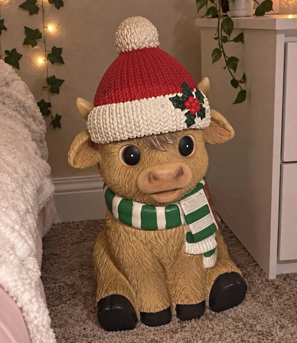 2026 Home Depot 2.5 Ft Christmas Highland Cow Blow Mold New